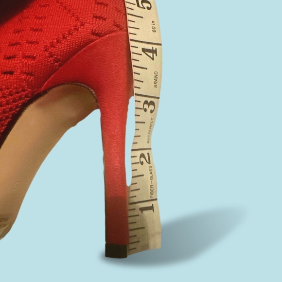 ROGUE Red Knit Sock Ankle Boots Size 9 - Picture 8 of 8